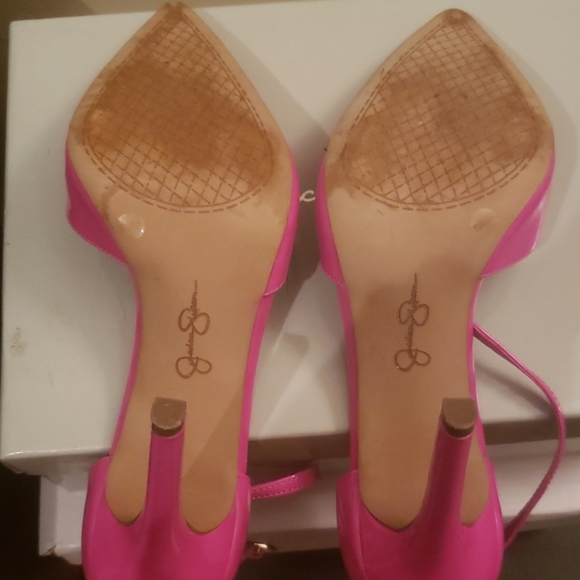 Jessica Simpson Pink Patent High Heels - Picture 3 of 4